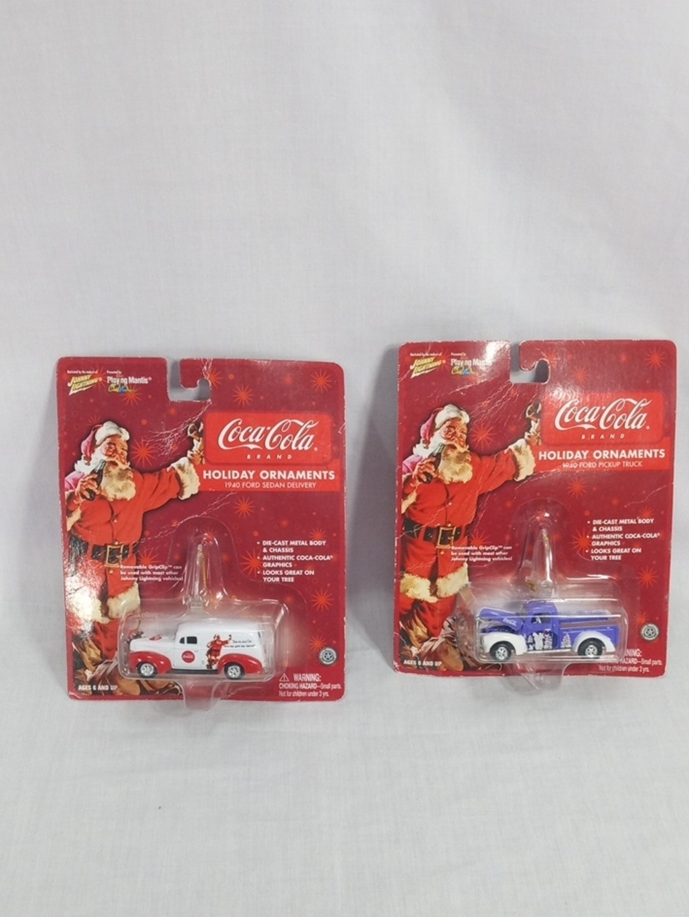 Coca Cola Holiday Ornament Vehicle Duo - Johnny Lightening